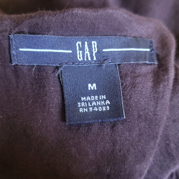 GAP Ruffled Peplum Blouse with Tie Front. Size S. Cotton & Silk - Picture 7 of 9